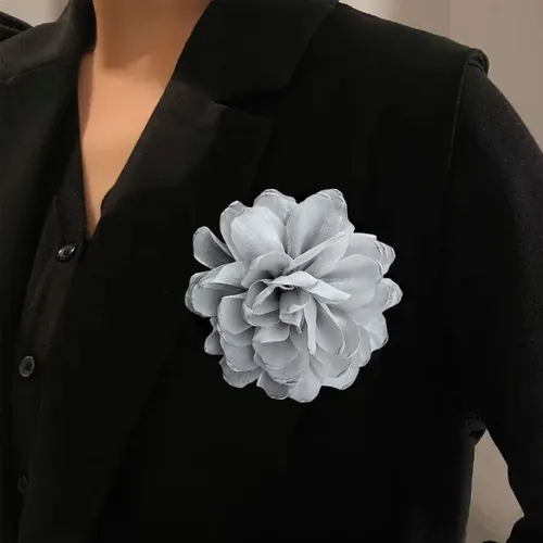 3 Broche De Flores, Pinza Para El Pelo Con Flores, Gris