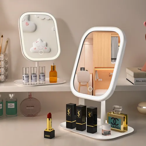 De Espejo Para Maquillaje Con Luz Recargable Usb Lupa 5