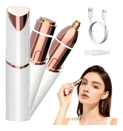Depiladora Facial Eléctrica 2 En 1 Para Mujer Cejas Y Rt