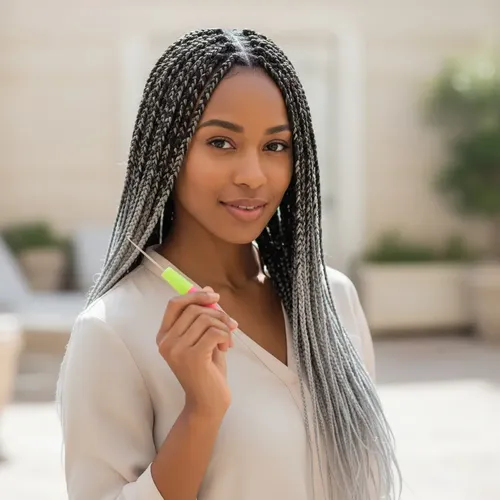 Aguja Para Colocar Extensiones De Pelo Trenzas O Rastas