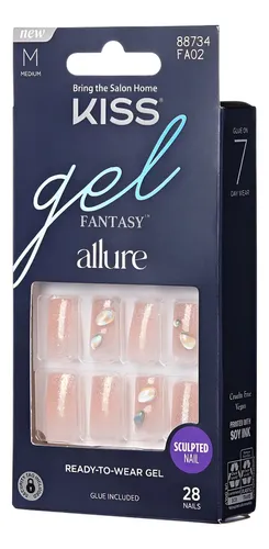 Uñas Kiss Glue-on Allure Nails Originales Instantáneas