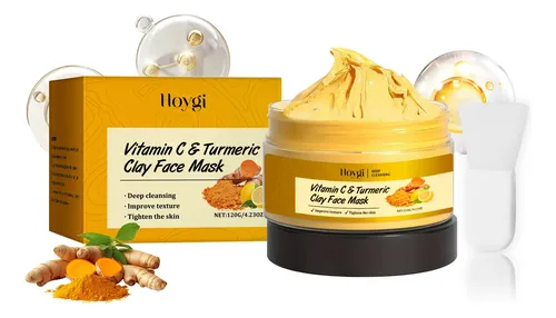 Mascarilla Facial De Cúrcuma Vc Para Poros, Brillo Y Firmeza Todo Tipo De Piel
