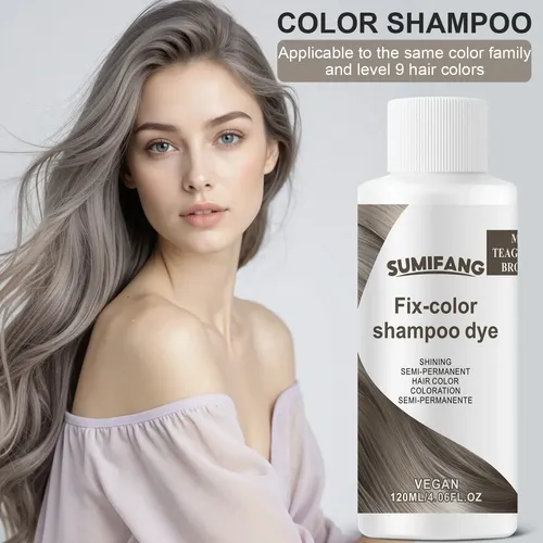 Shampoo Tintura Semipermanente Sumifang 120ml Milk Tea Gray Brown