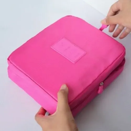 Neceser Portacosmético Lookmy Rosa | necessaire organizador de viaje | bolso neceser impermeable | porta maquillaje | organizador cosméticos | Neceser mujer y hombre lavable y resistente