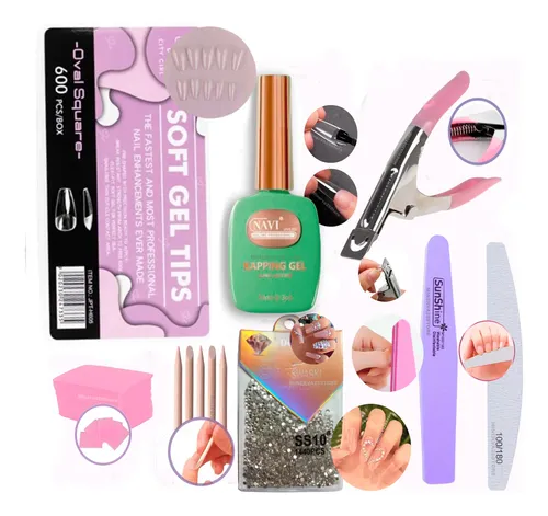 Kit Tips Soft Gel Caja X600u, City Girl Kapping Gel, Lima