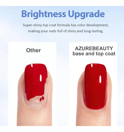 Base Y Top Coat 2-en-1 Azurebeauty Transparente (secado
