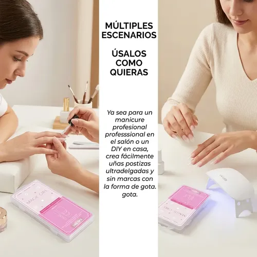 Tips Soft Gel Coffin Mate Full Cover 240 Unidades