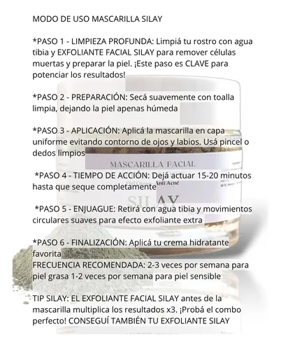 Mascarilla Arcilla Verde Silay Puntos Negros Acné Natural