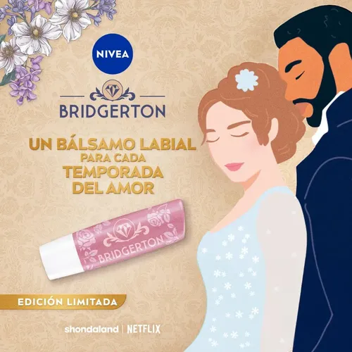 Bálsamo Labial Nivea Rose Mirengue Edición Bridgerton