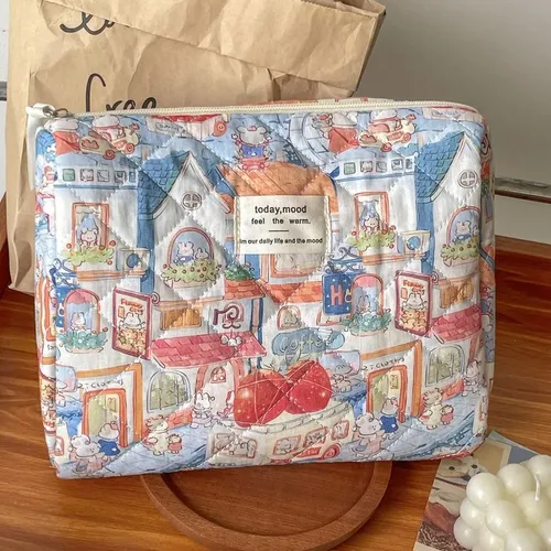 Cw Bolsa De Maquillaje Con Estampado De Animales Y Dibujos