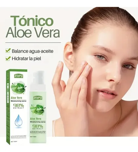 Spray Hidratante Facial, Tónico, Ácido Hialurónico, Aloe Ver
