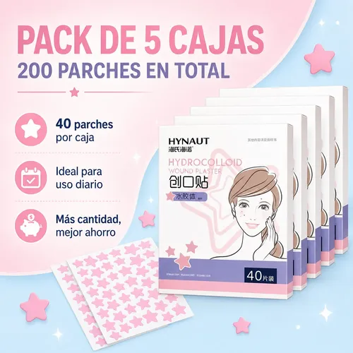 Parches Hidrocoloides Estrella Acne 5 Cajas 200 Pzs