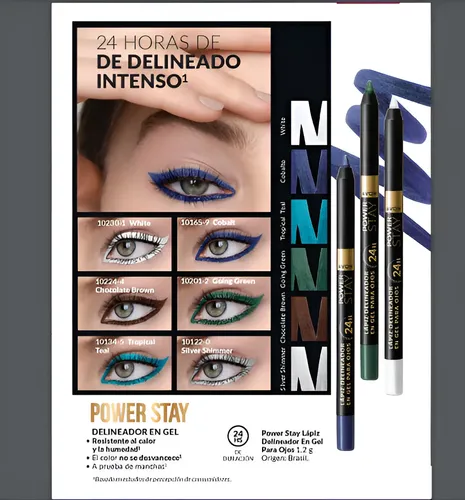 Avon Power Stay Delineador De Ojos En Gel 24hs.