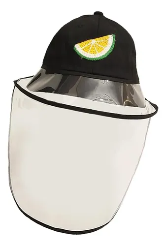 Gorra De Béisbol Protectora Antisaliva Con Funda Negro-l