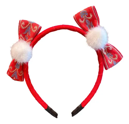 Diadema De Lazo Con Pompón Para Año Nuevo Chino