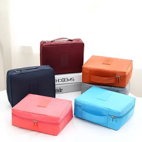 Neceser Bolso Porta Cosmeticos Maquillaje Organizador Viaje Color Bordó