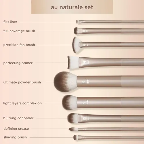 .set De 9 Pinceles De Maquillaje (empaque Para Regalo) Au Na Au Naturale  Conjunto De 9 Peças