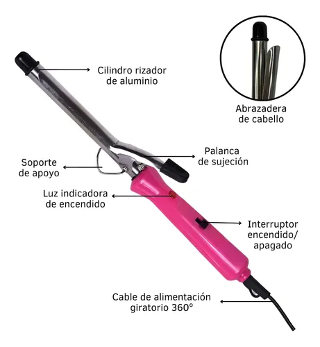 Rizador Buclera De Pelo Rulos Cilindro De Aluminio 30w $ec