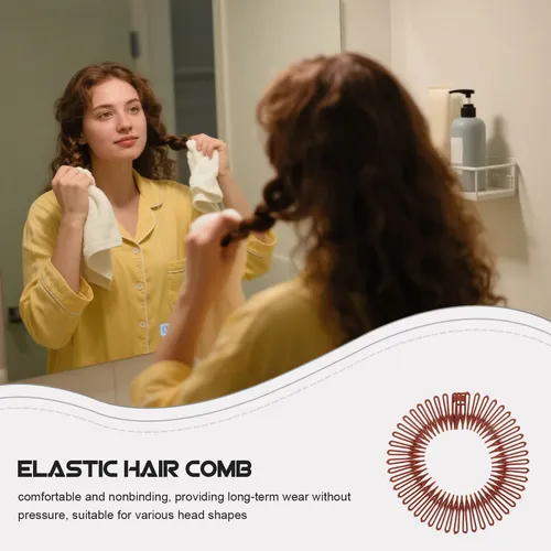 12 Peines Elásticos Para El Cabello: Máquina Para Hacer Moño