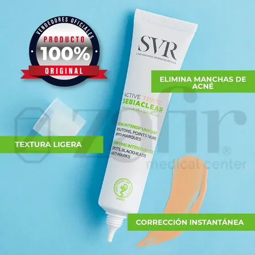 Tratamiento Acné Svr Sebiaclear Active Teinte Con Pigment