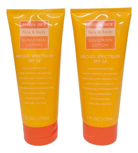 Protector Solar Facial/body Spf30 2x Trader Joe’s