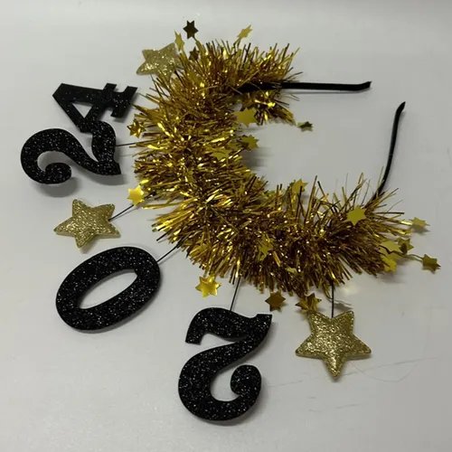 Diadema De Feliz Año Nuevo 2024, Accesorio Para El Oro
