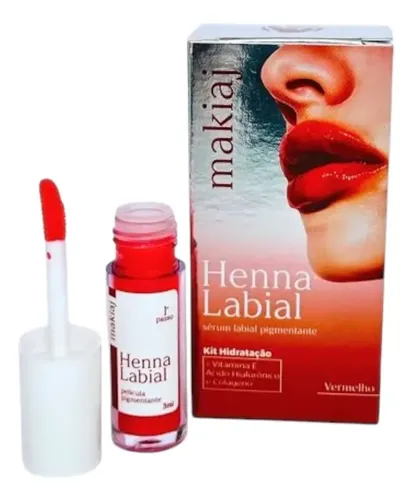 Labial Makiaj Henna Brillante Rojo Larga Duración