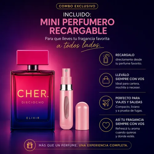 Perfume Cher Dieciocho Elixir Parfum Mujer 100ml Original 18