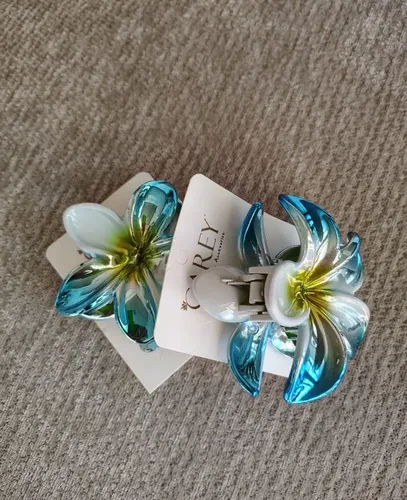 Broche Para Pelo Carey Hawaianas Metalizadas Grandes