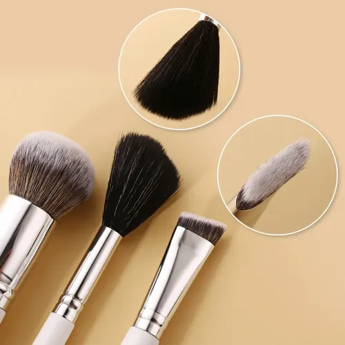 Juego Brochas Maquillaje Beili 24pz Bco Plata