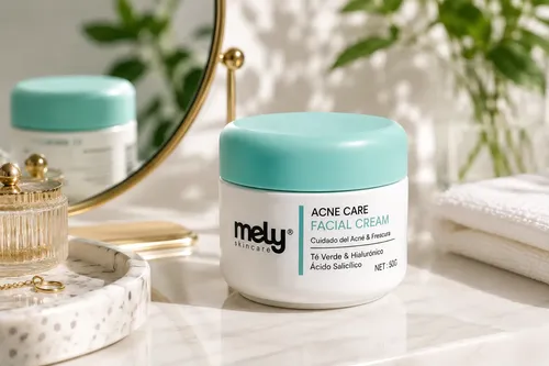 Crema Facial Mely Acido Salicilico Hialuronico Te Verde 50g