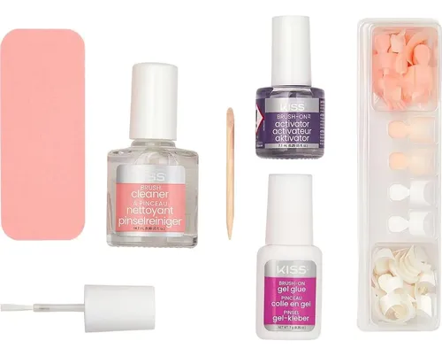 Kit Uñas Gel Kiss Gnk01 Largo 48 Puntas