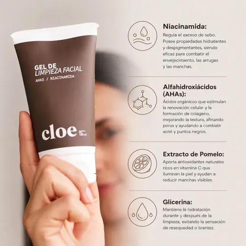 Gel de Limpieza Facial Vegano con Niacinamida Cloe Cosmetica 90ml