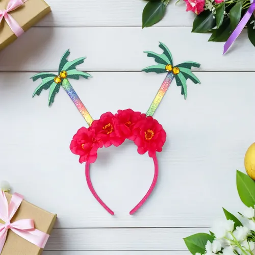 5 Piezas De Aros Hawaianos For El Pelo, Diadema Decorativa