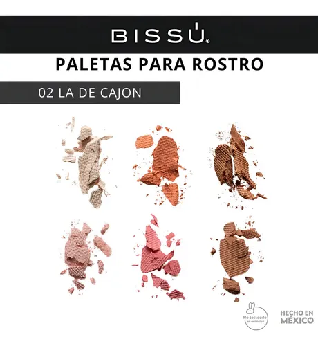Paleta Rostro Bissú Tono 02 La De Cajón Con Iluminador Rubor