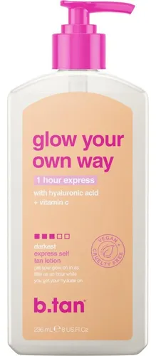 Loción Auto Bronceadora Oscura B.tan Glow Your Own Way 236ml