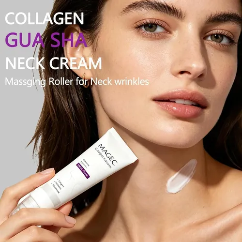 Crema Cuello Magec Con Rodillo 1pc Colágeno Fullerene