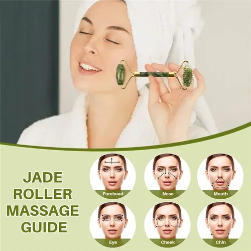 Rodillo Facial De Jade Shenghang 14.3×6.3cm Antiarrugas