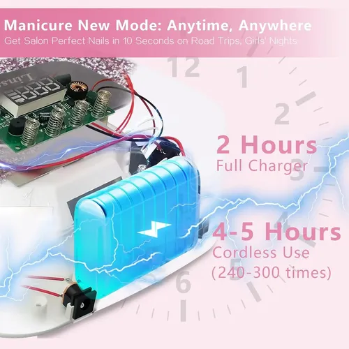 Lámpara Uv Led Recargable Portátil Para Uñas Gel