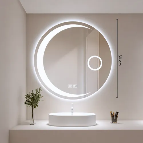 Espejo Inteligente Redondo Touch Con Luz Led Neutra