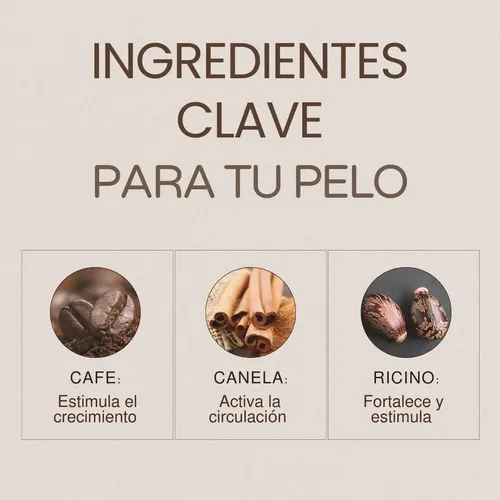 Shampoo Solido Cafe Y Canela Crecimiento Intensivo Artesanal