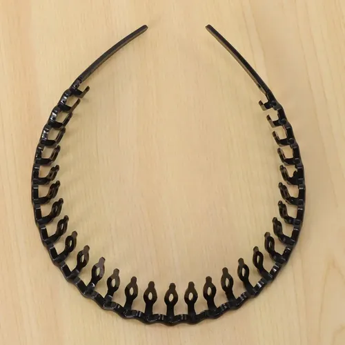 4x Cintas Negras De Plástico Con Peines Para El Cabello