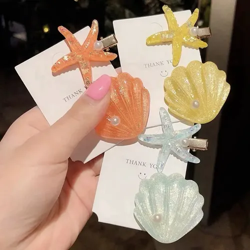 Pinzas For El Pelo De Princesa Con Forma De Concha De Mar *
