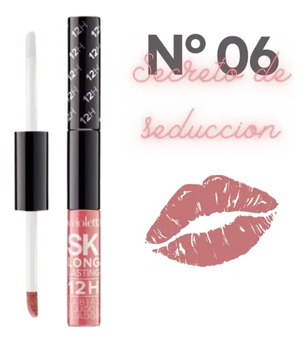 Labial Líquido Con Fijador 12h Silk Kiss Long Lasting Mate Color Secreto De Seduccion