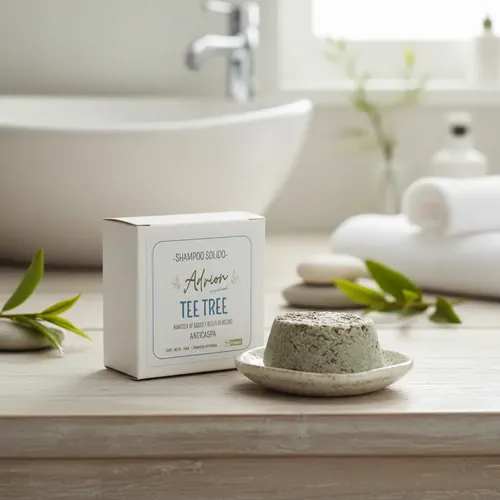 Shampoo Solido Teetree Anticaspa Artesanal, Natural Y Vegano