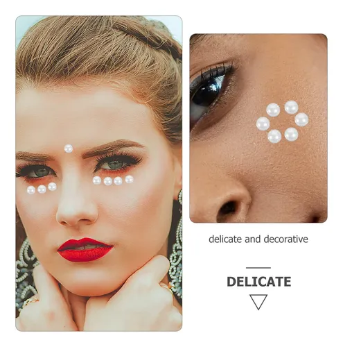 4 Láminas De Perlas Faciales Y Para Uñas Adhesivas