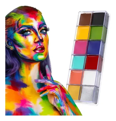 Paleta Maquillaje Artístico Cremoso 12 Colores Paris Night