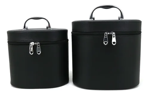X 2 Organizador Accesorios Cofre Bijou Maquillaje Viaje Color Negro 17725