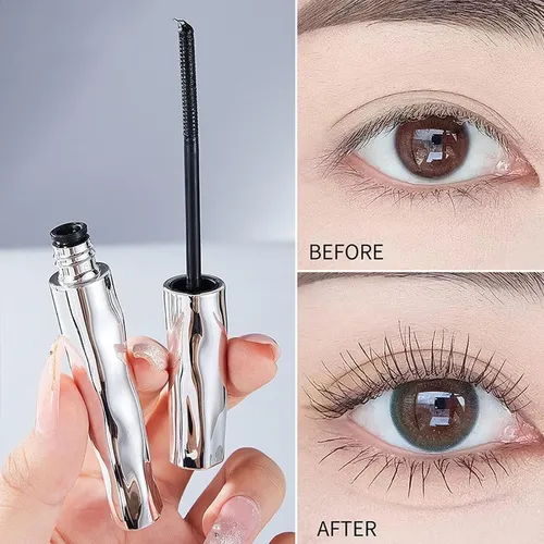 2pcs New Metal Wand Mascara, Waterproof Fiber Iron Mascara