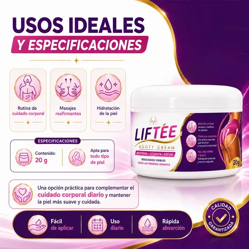 Crema Reafirmante Gluteos Caderas Rutina Masaje Diario